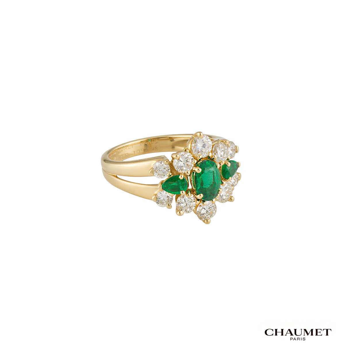 Chaumet Emerald and Diamond Ring